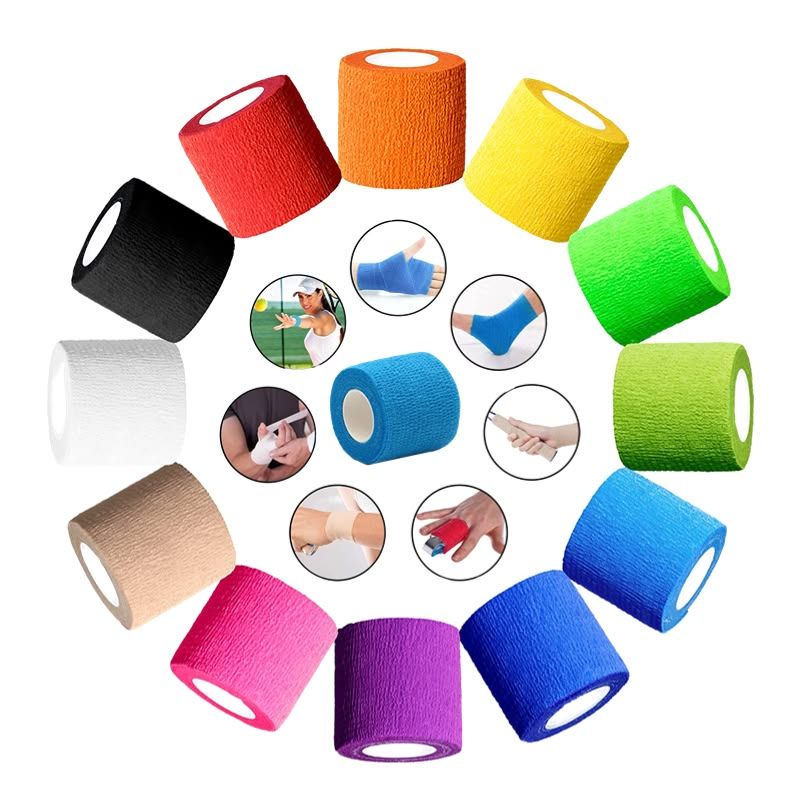 Когезивная повязка для занятий спортом и оказания первой помощи – самоклеящаяся компрессионная повязка (2,5 см, 5 см, 7,5 см, 10 см)